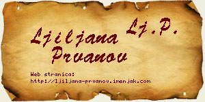 Ljiljana Prvanov vizit kartica